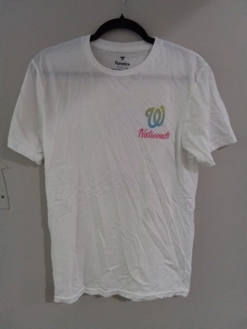 Fanatics White Nationals Gradient Logo Short Sleeve Tee